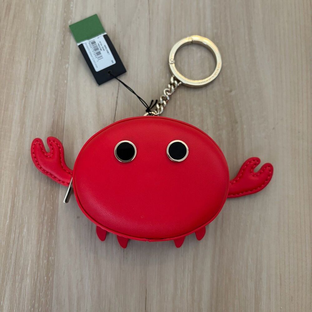 Kate Spade Pinch Me Crab Coin Purse Bag charm Keychain - Picture 2 of 8